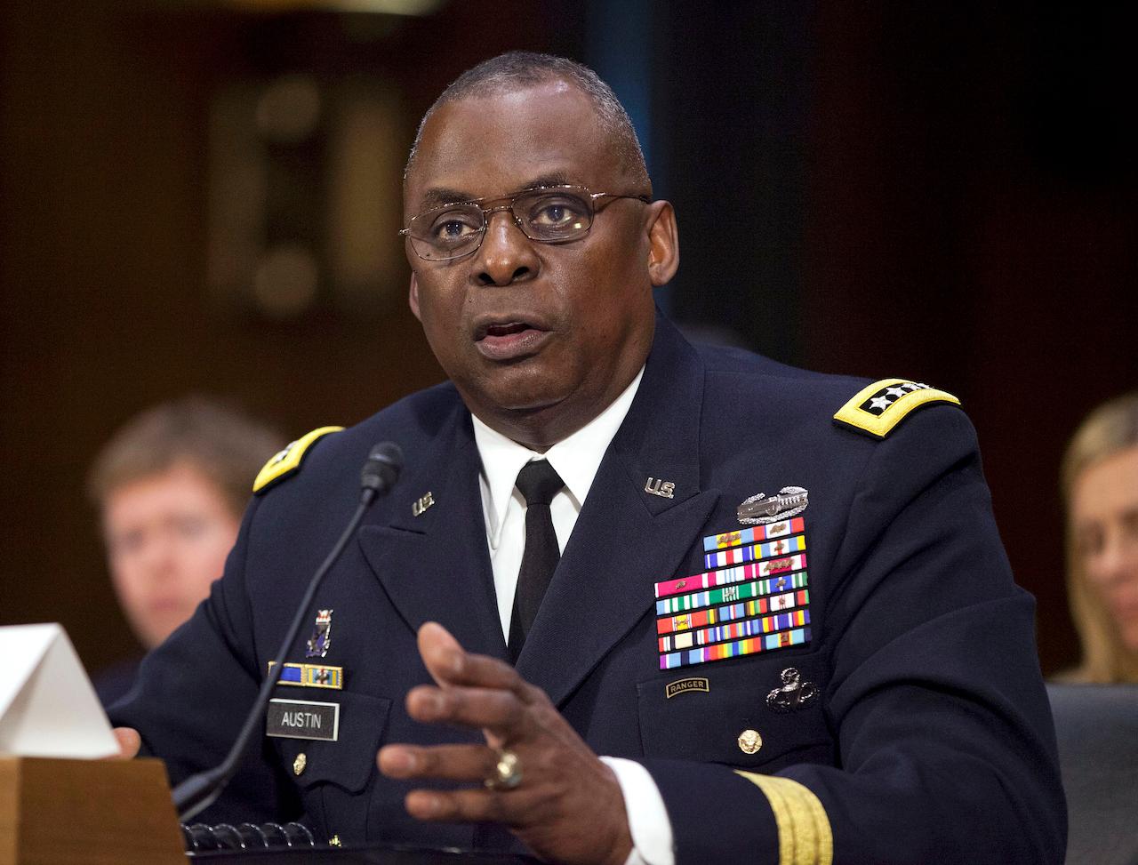 General Lloyd Austin testifies on Capitol Hill in Washington in this Sept 16, 2015 photo. Photo: AP
