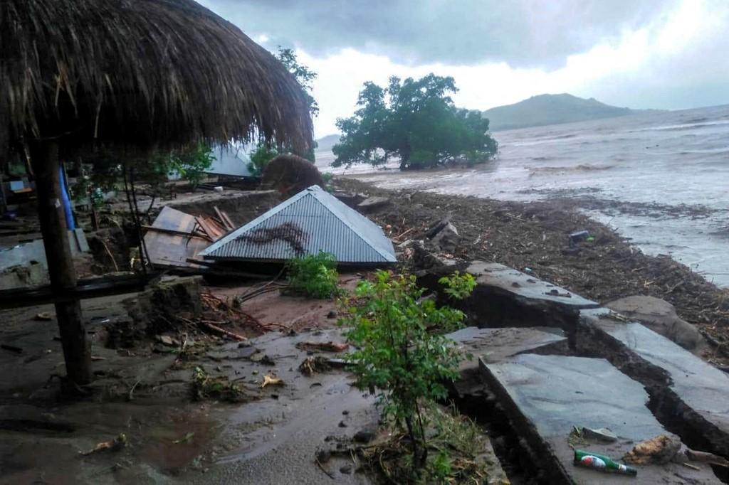 This handout photo taken on April 5 and released by Indonesian National Board for Disaster Management shows the aftermath of a flash flood in Lembata, East Flores. Dozens are missing after flash floods and landslides killed more than 70 people in Indonesia and neighbouring East Timor, while thousands fled to shelters after the disaster left them homeless. Photo: AFP