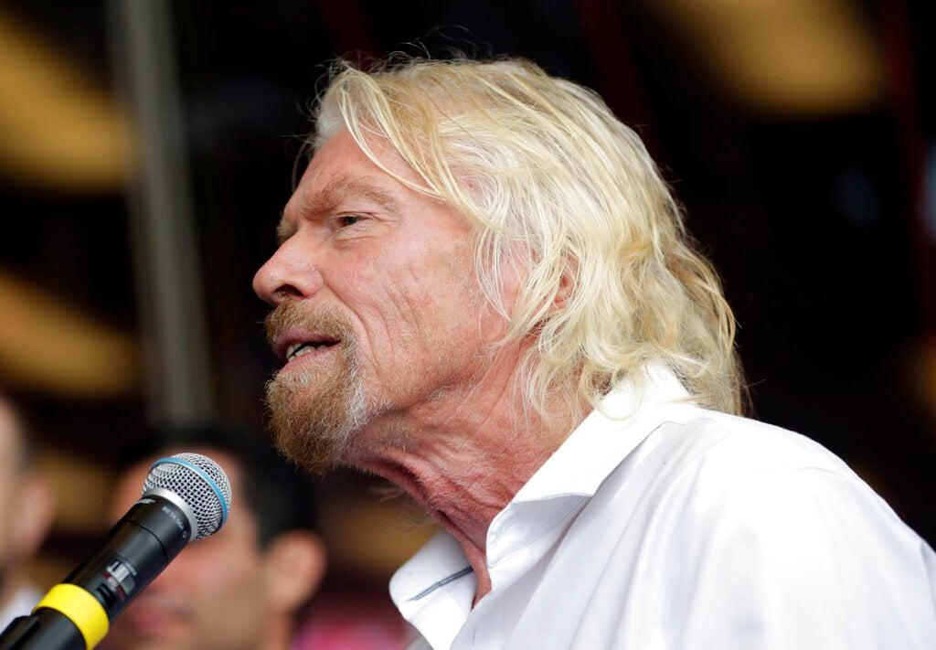 British aviation magnate Richard Branson. Photo: AP