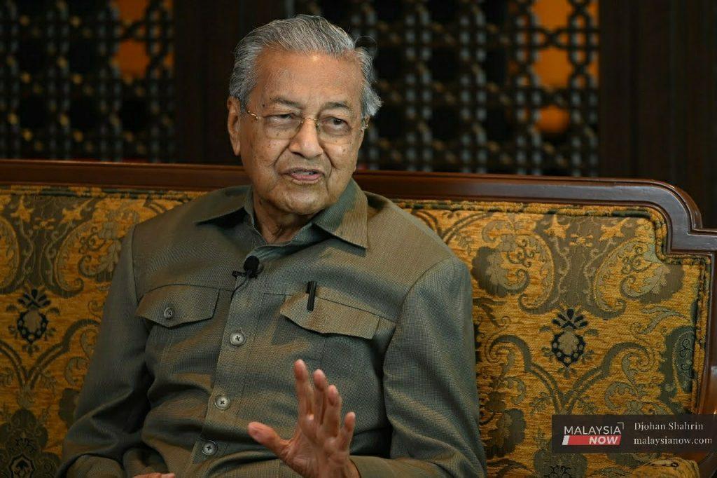 Former prime minister Dr Mahathir Mohamad.