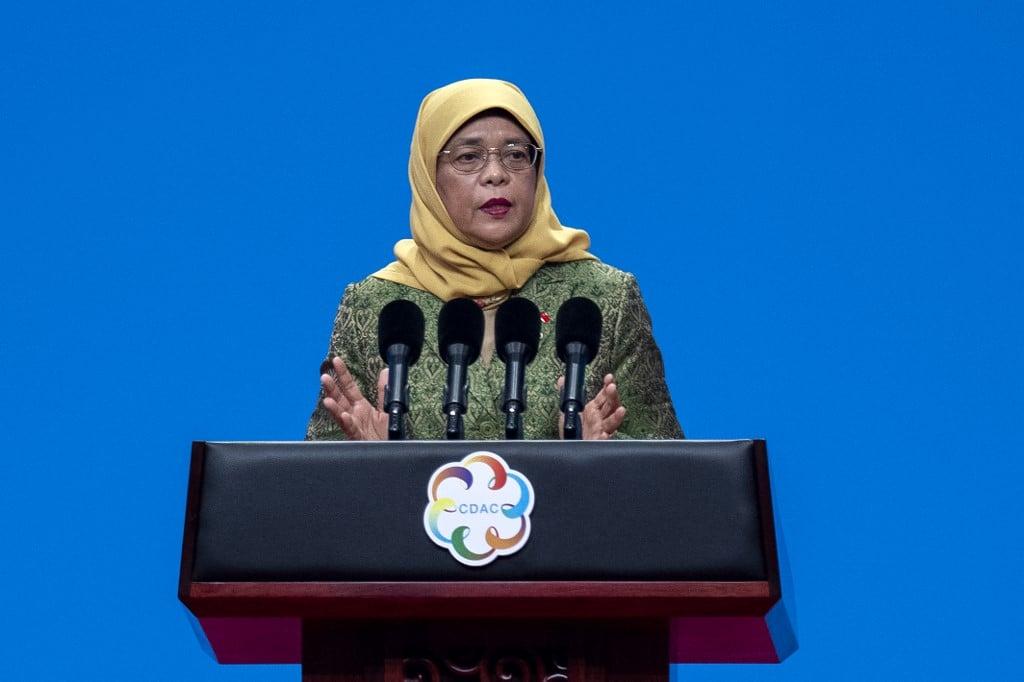 Singapore President Halimah Yacob. Photo: AFP