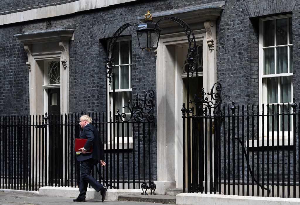Britain's Prime Minister Boris Johnson leaves from 10 Downing Street in central London on July 6. Photo: AFP