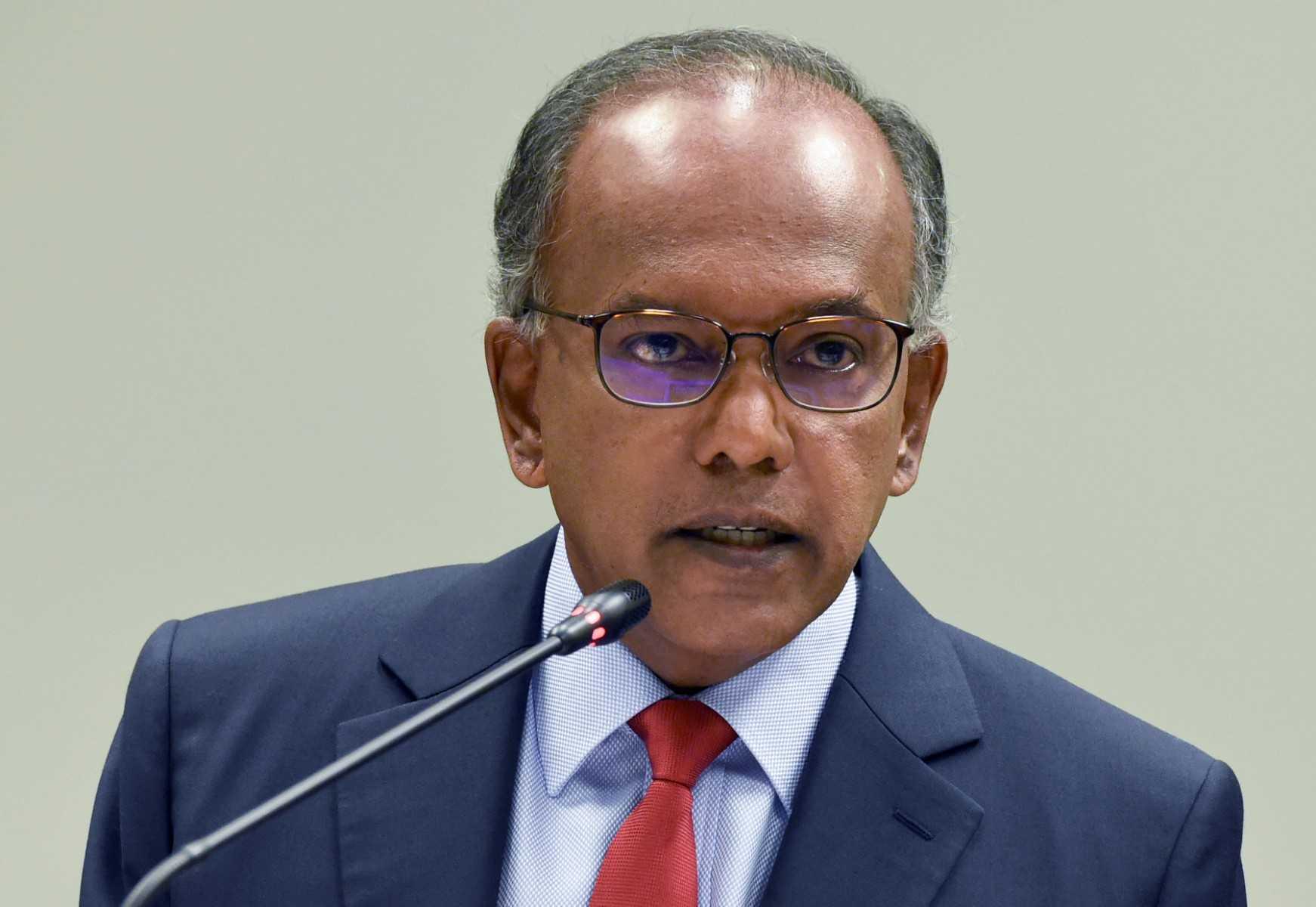 Singapore Home Minister K Shanmugam. Photo: AFP
