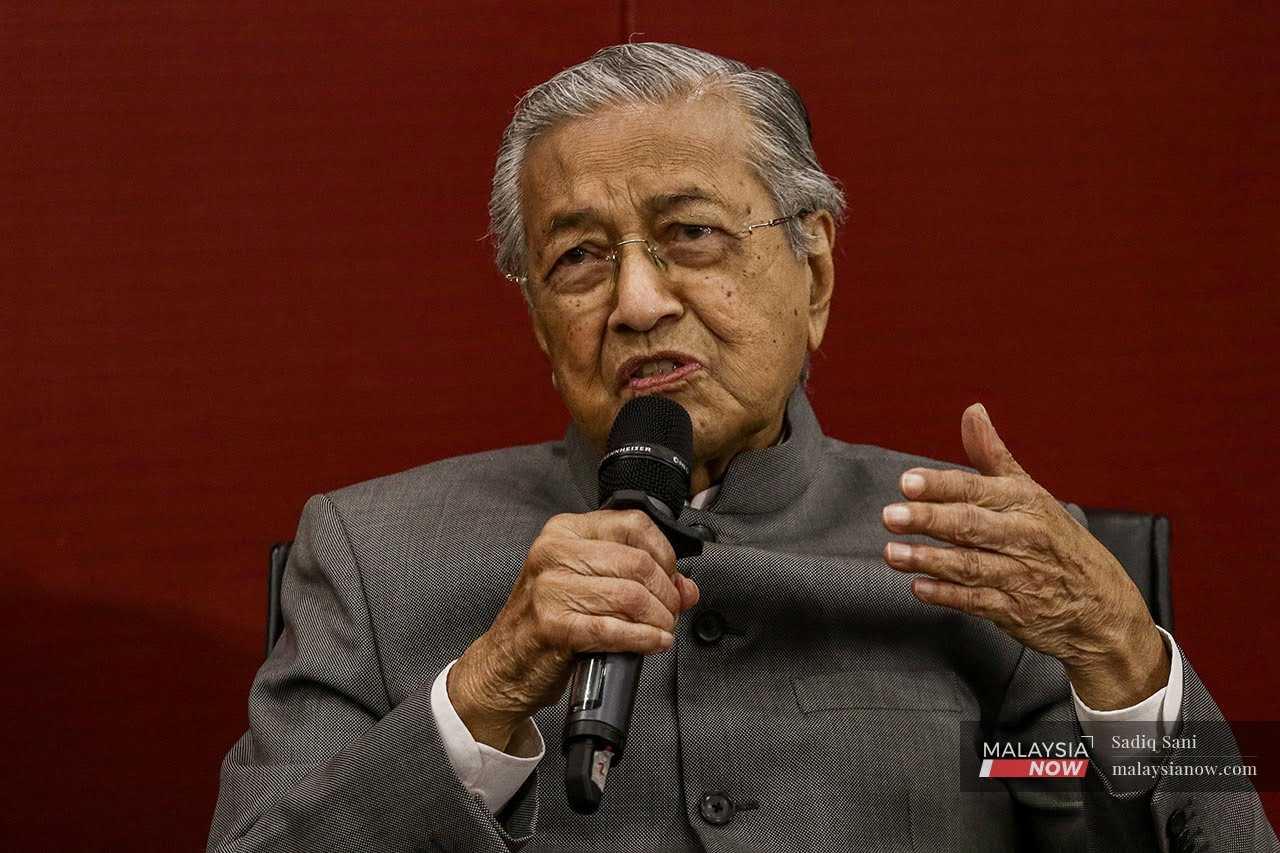 Former prime minister Dr Mahathir Mohamad.