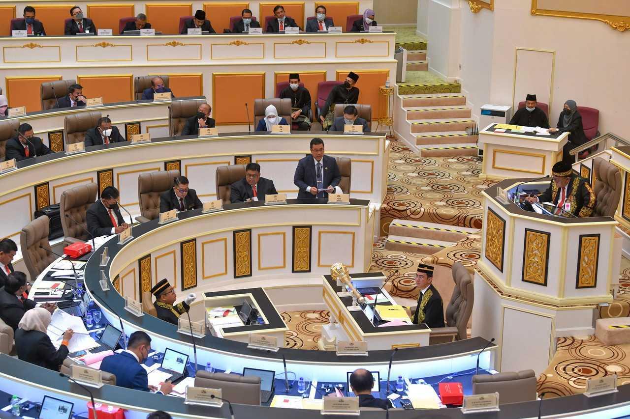 State assemblymen gather at the Melaka legislative assembly in this file picture. Photo: Bernama