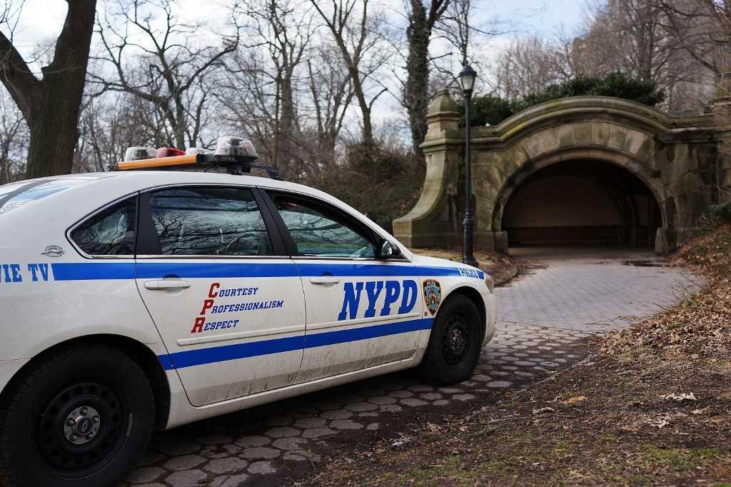 A police car patrols in Prospect Park in Brooklyn on Feb 20, 2013 in New York City. Photo: AFP 