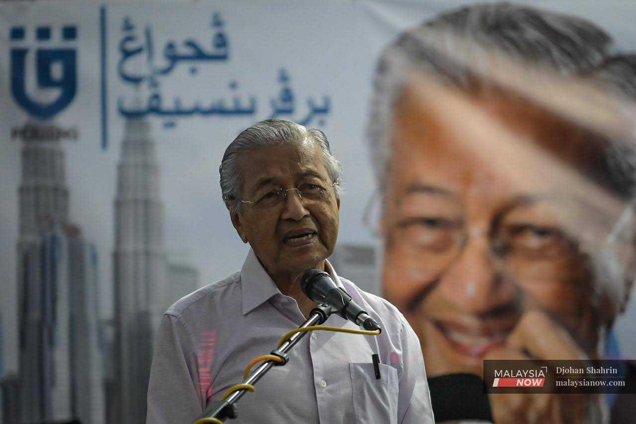Former prime minister and Pejuang chairman Dr Mahathir Mohamad.