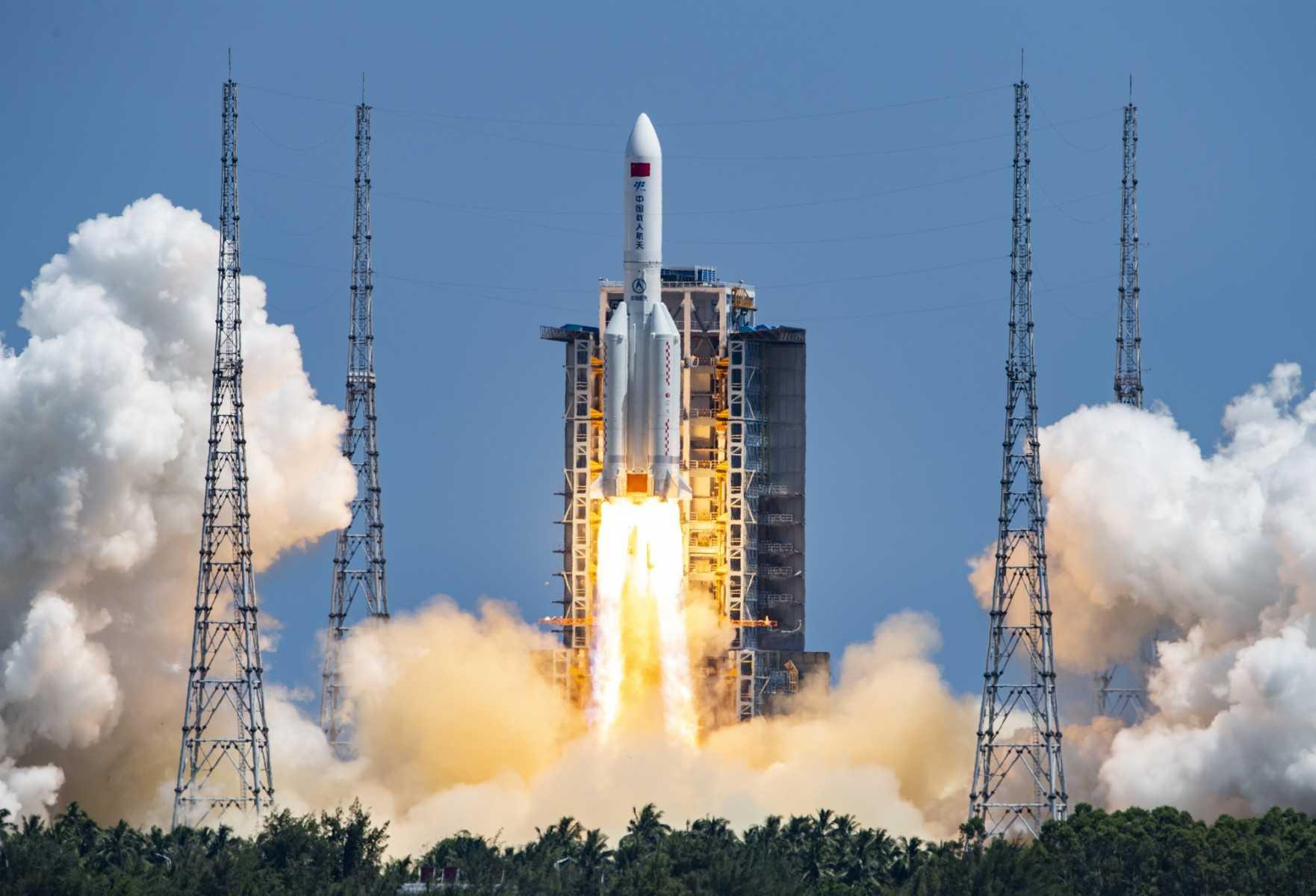 The rocket carrying China’s second module for its Tiangong space station lifts off from Wenchang spaceport in southern China on July 24. Photo: AFP