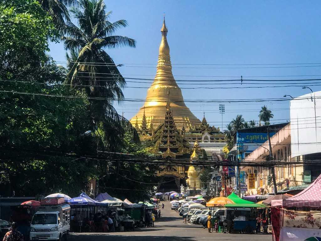 This general view shows the Shwedagon Pagoda in Yangon on Feb 1. Photo: AFP