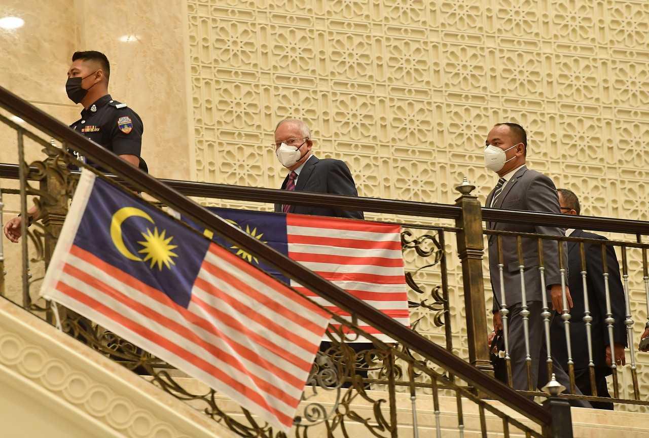 Bekas perdana menteri Najib Razak di Mahkamah Persekutuan Putrajaya hari ini. Gambar: Bernama