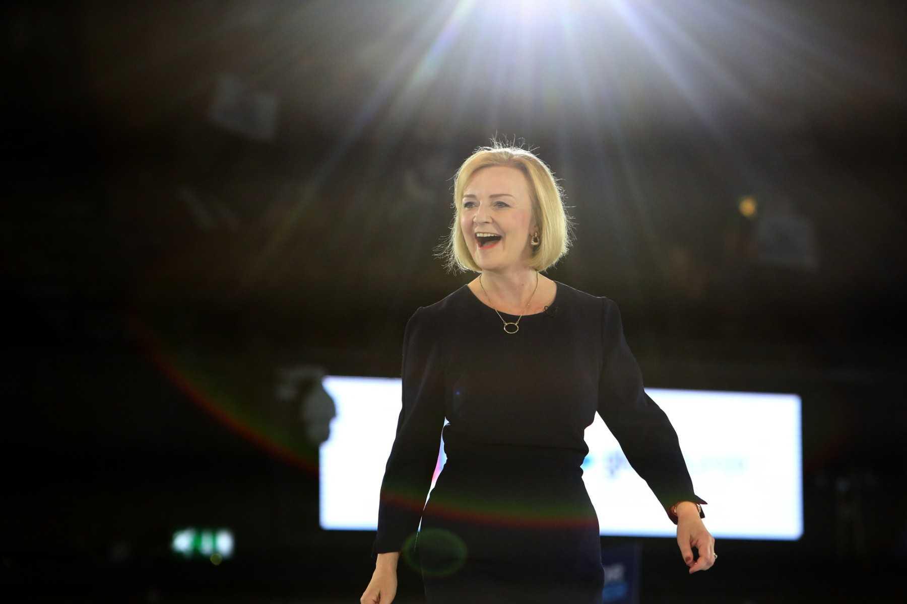Liz Truss, Britain's foreign secretary and a contender to become the country's next prime minister and leader of the Conservative party, answers questions as she takes part in a Conservative party hustings event at Wembley Arena, in London, on Aug 31. Photo: AFP