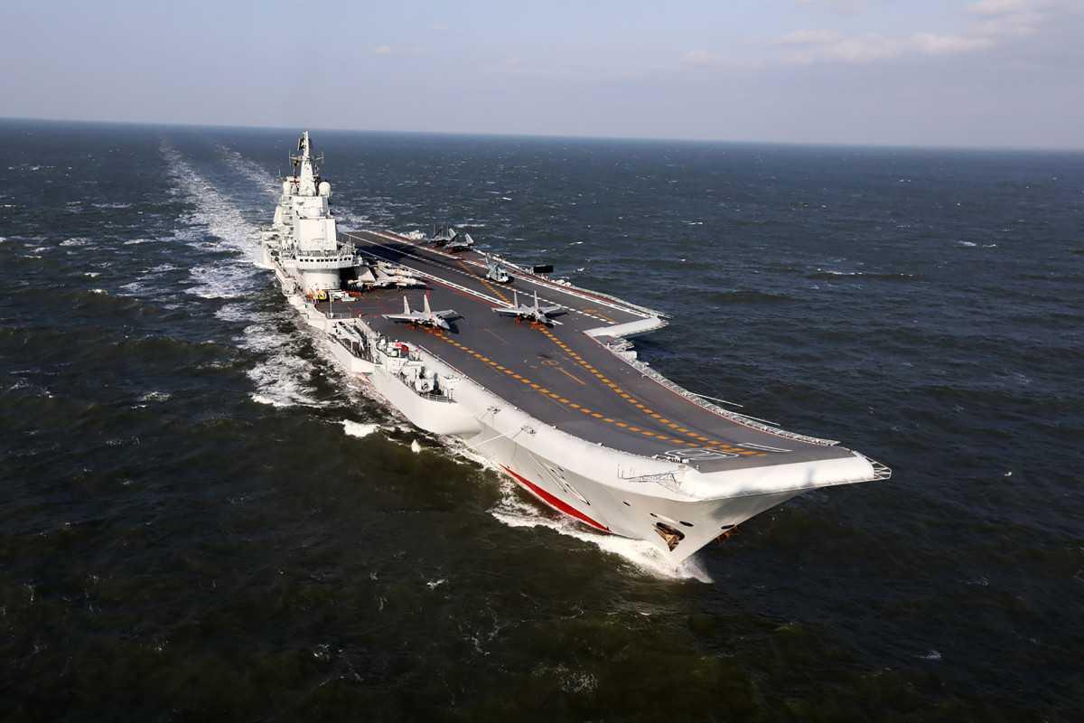 This photo taken on Dec 24, 2016 shows the Liaoning, China's only aircraft carrier, sailing during military drills in the Pacific. Photo: AFP 