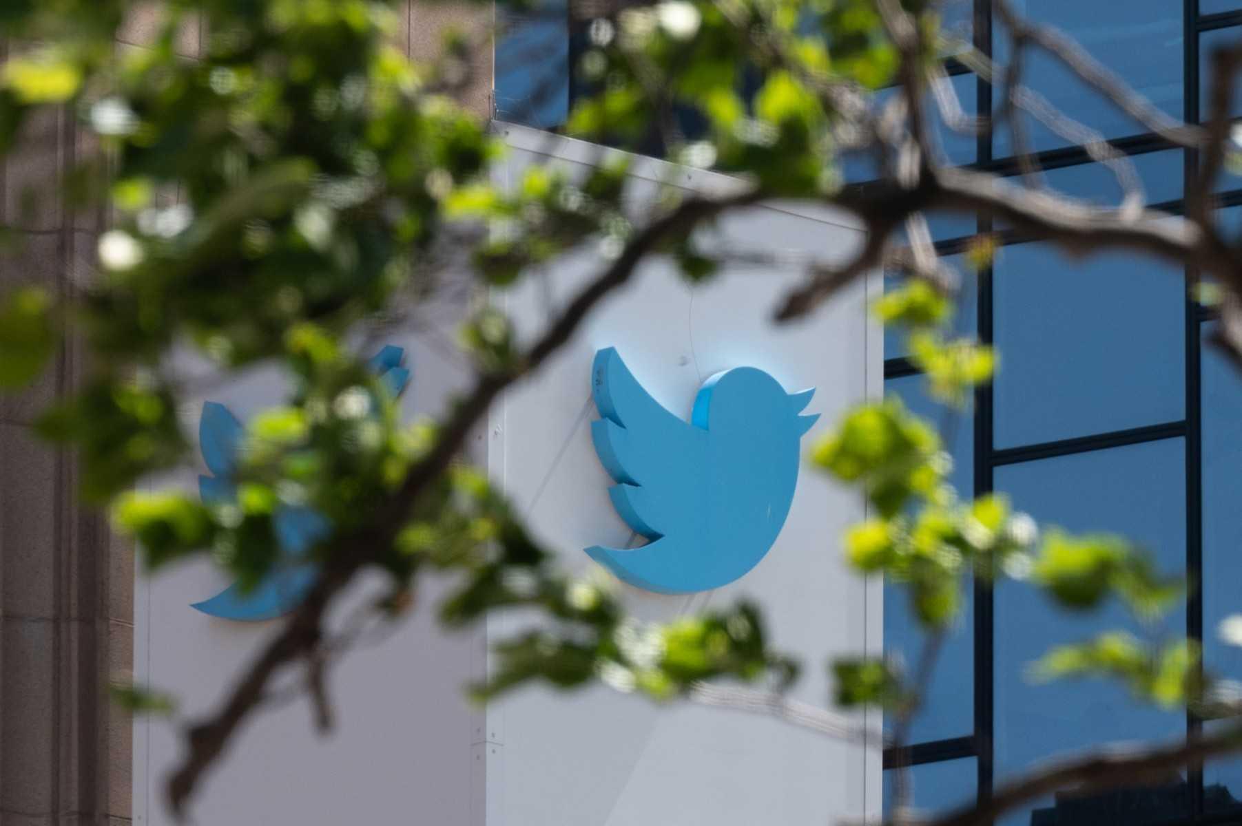 The Twitter logo is seen at the company headquarters in downtown San Francisco, California, in this photo taken on April 26. Photo: AFP