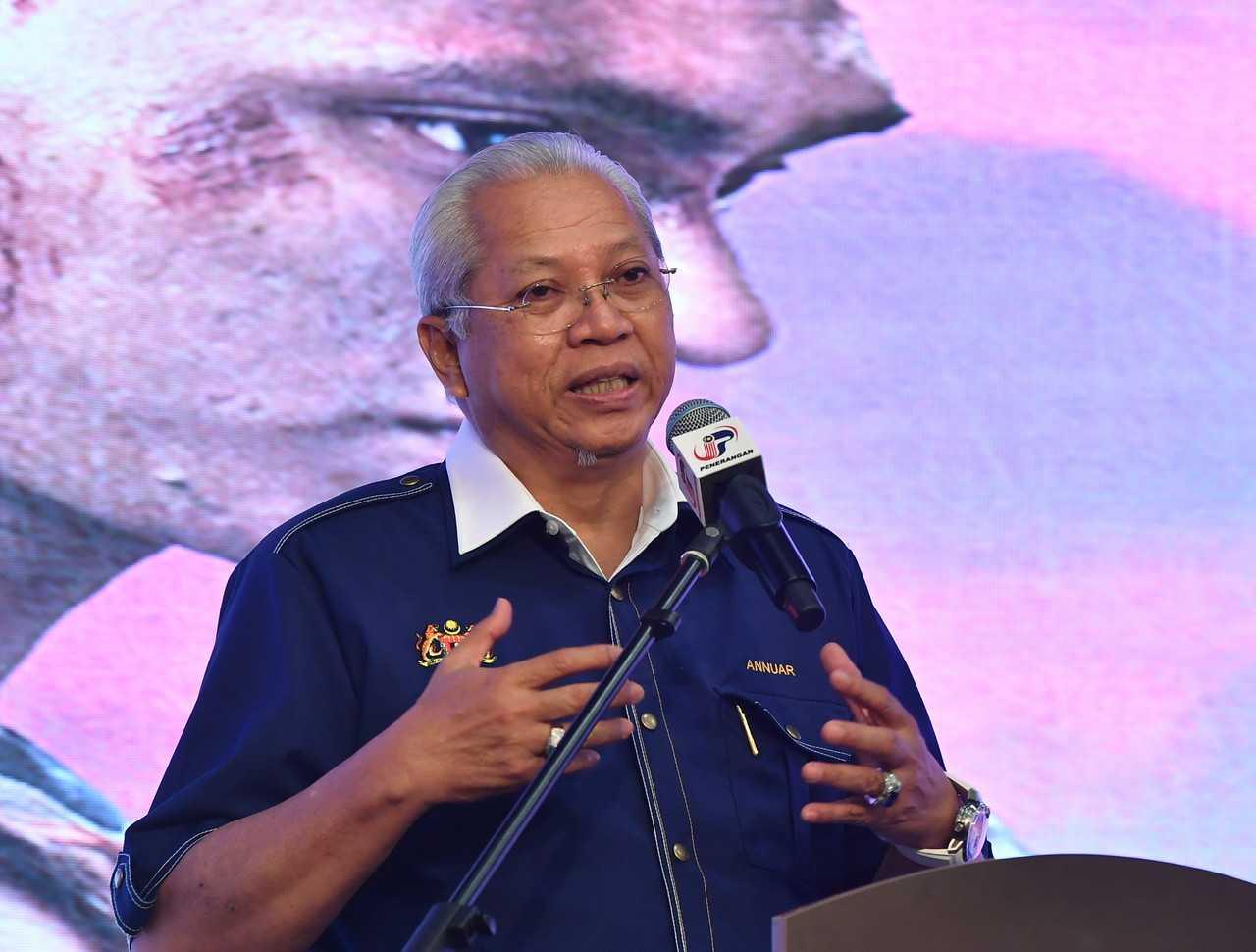 Communications and Multimedia Minister Annuar Musa speaks at an event in Putrajaya today. Photo: Bernama