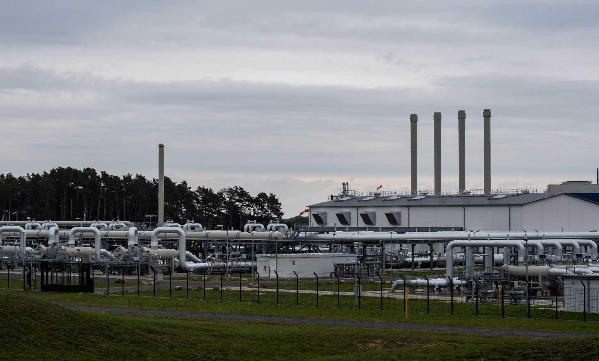 A view of the pipeline inspection gauge receiving station, the Nord Stream 2 part of the landfall area in Lubmin on Germany’s Baltic Sea coast, taken on Sept 21, 2021. Photo: AFP