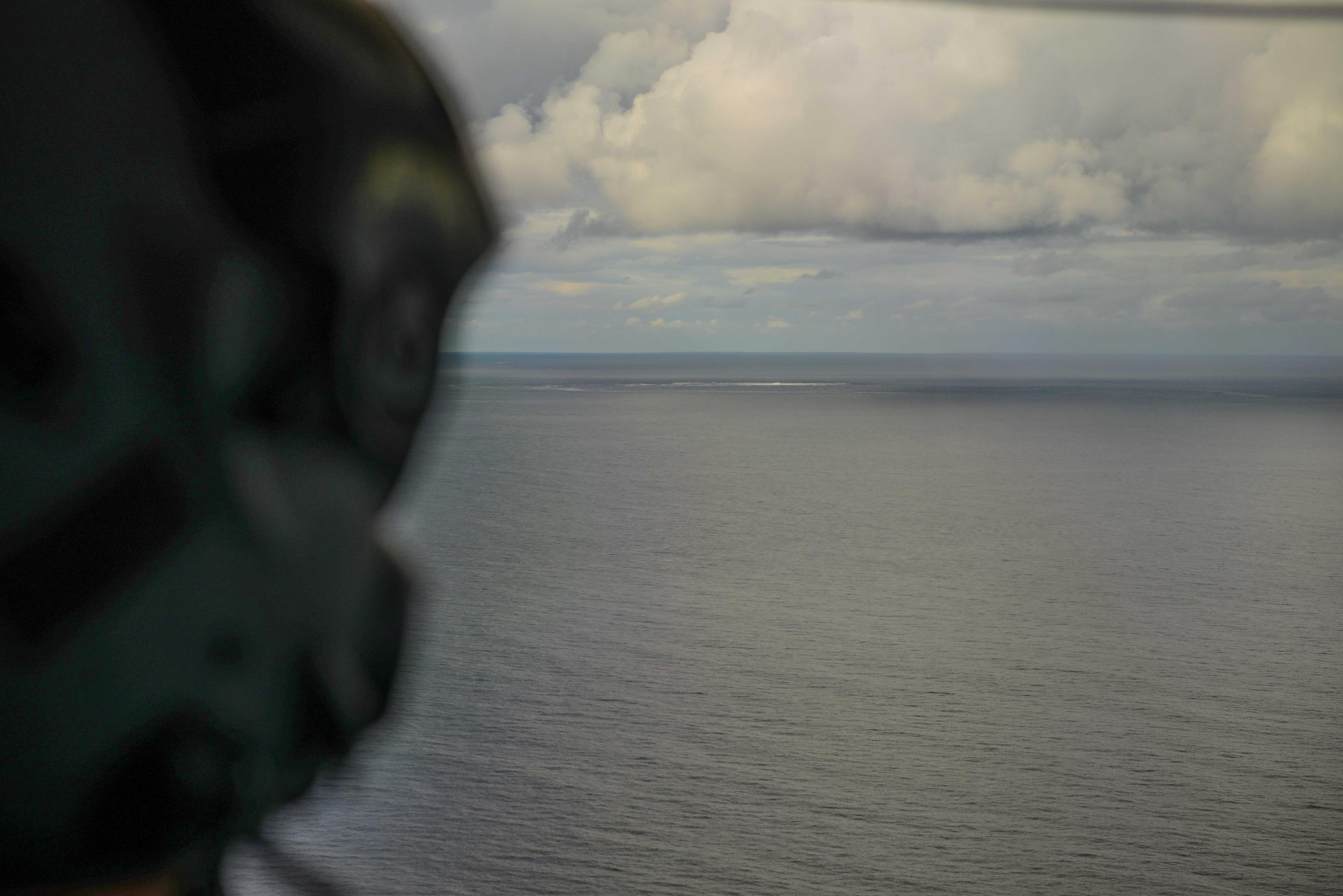 Air crew on board a Danish defence aircraft monitor Nord Stream gas leak at mid-sea over the Baltic Sea off the coast of Denmark Sept 30. Photo: Reuters