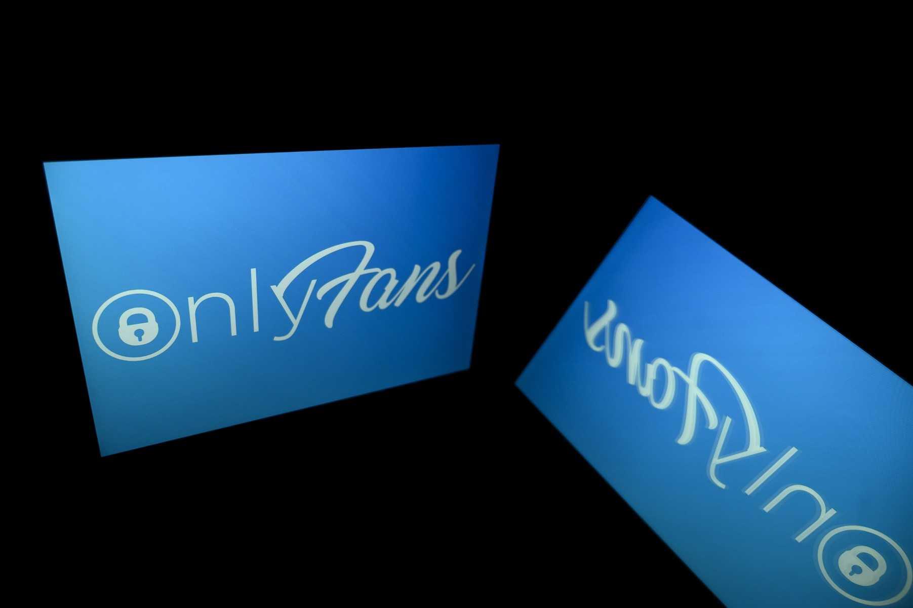 A picture taken on Oct 5, 2021 shows the logo of Onlyfans social media displayed by a tablet. Photo: AFP 