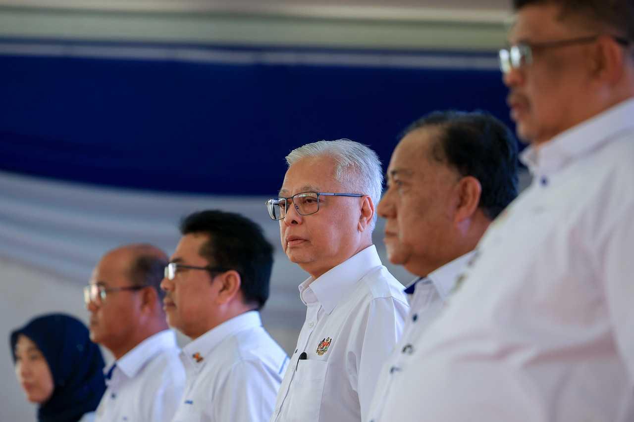 Prime Minister Ismail Sabri Yaakob at an event in Jasin today. Photo: Bernama