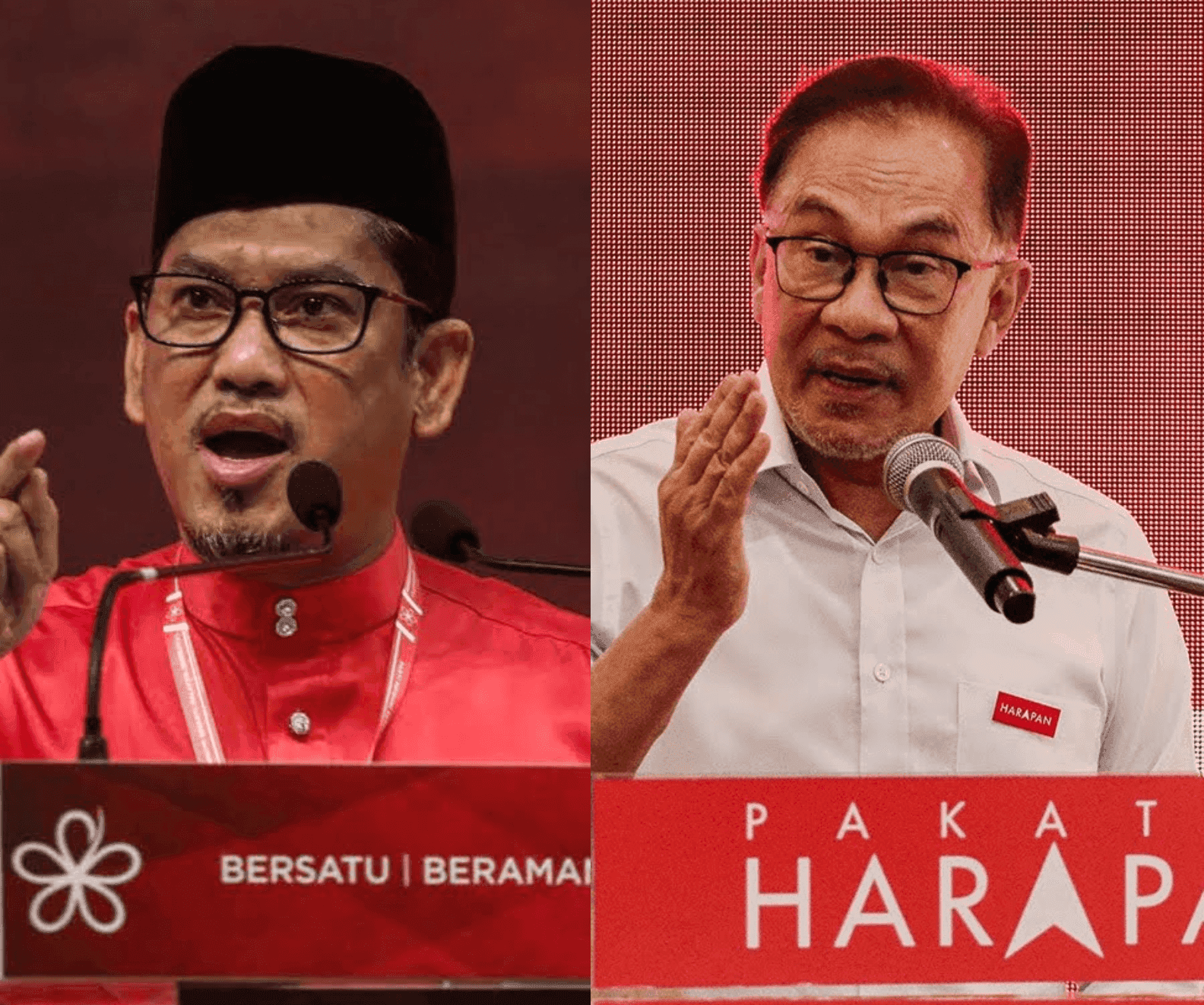 Timbalan Presiden Bersatu Ahmad Faizal Azumu dan Presiden PKR Anwar Ibrahim.