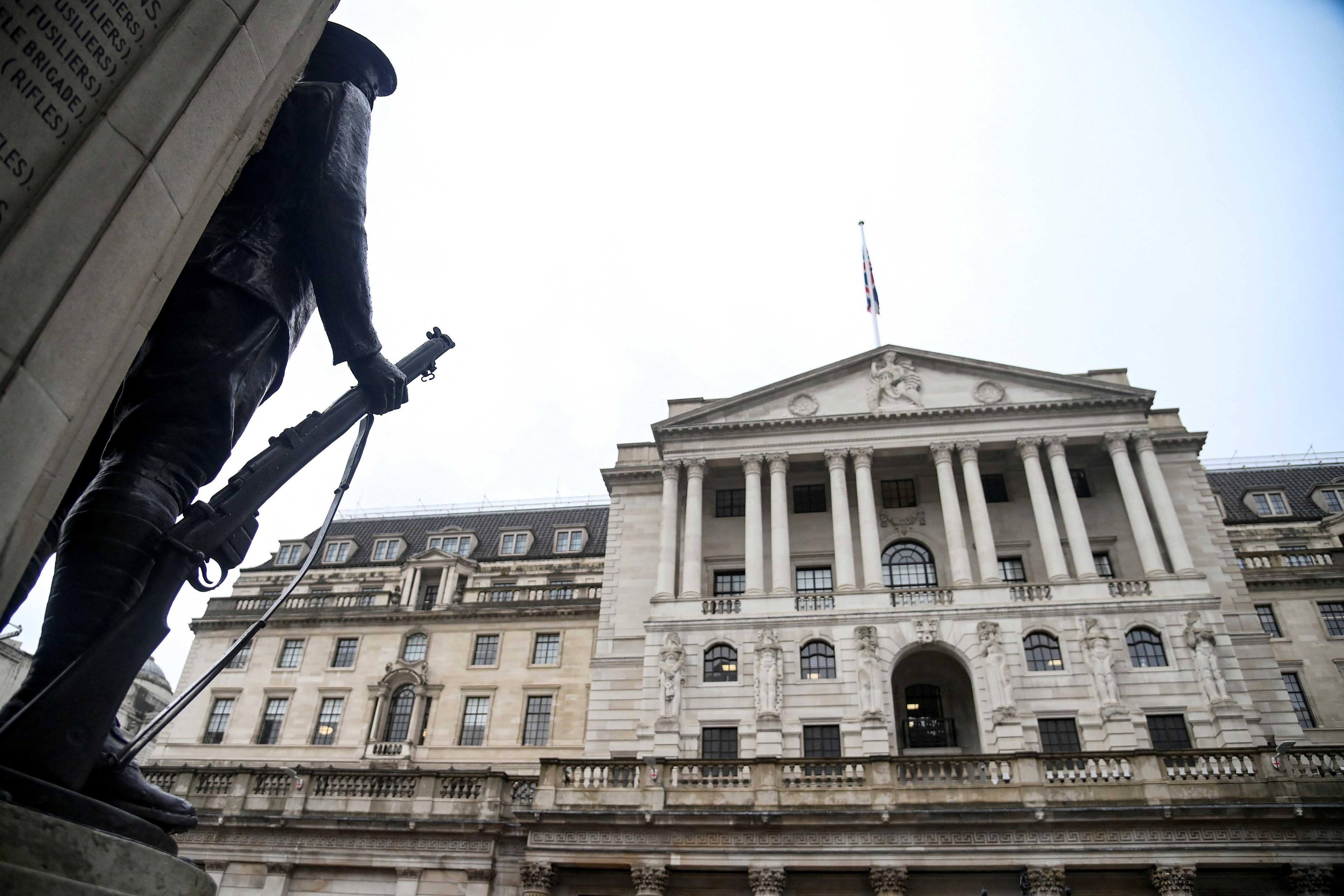 A general view shows the Bank of England building, in London, Britain Nov 3. Photo: Reuters