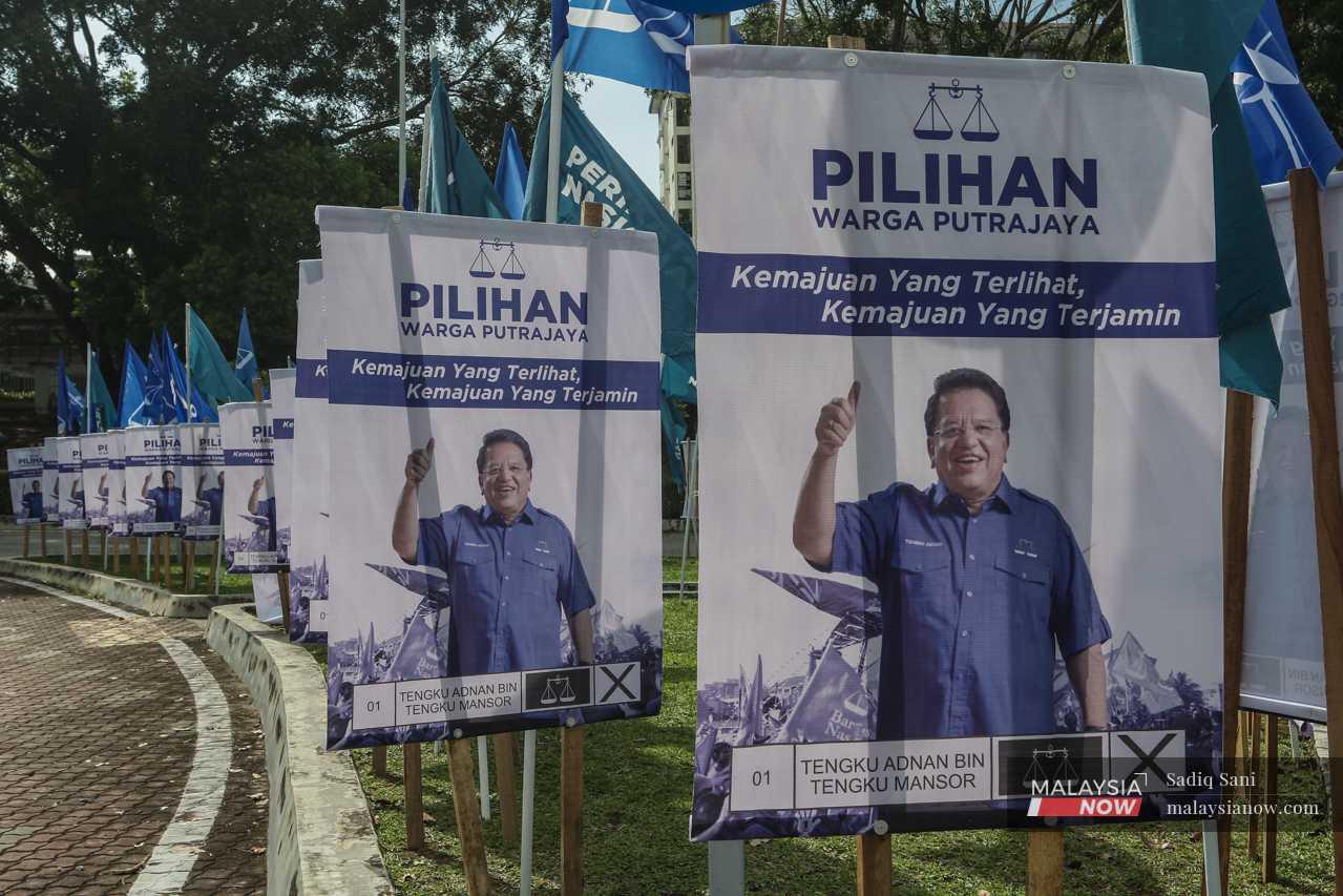 Posters featuring Tengku Adnan are also seen in Presint 7 ahead of the Nov 19 polls.