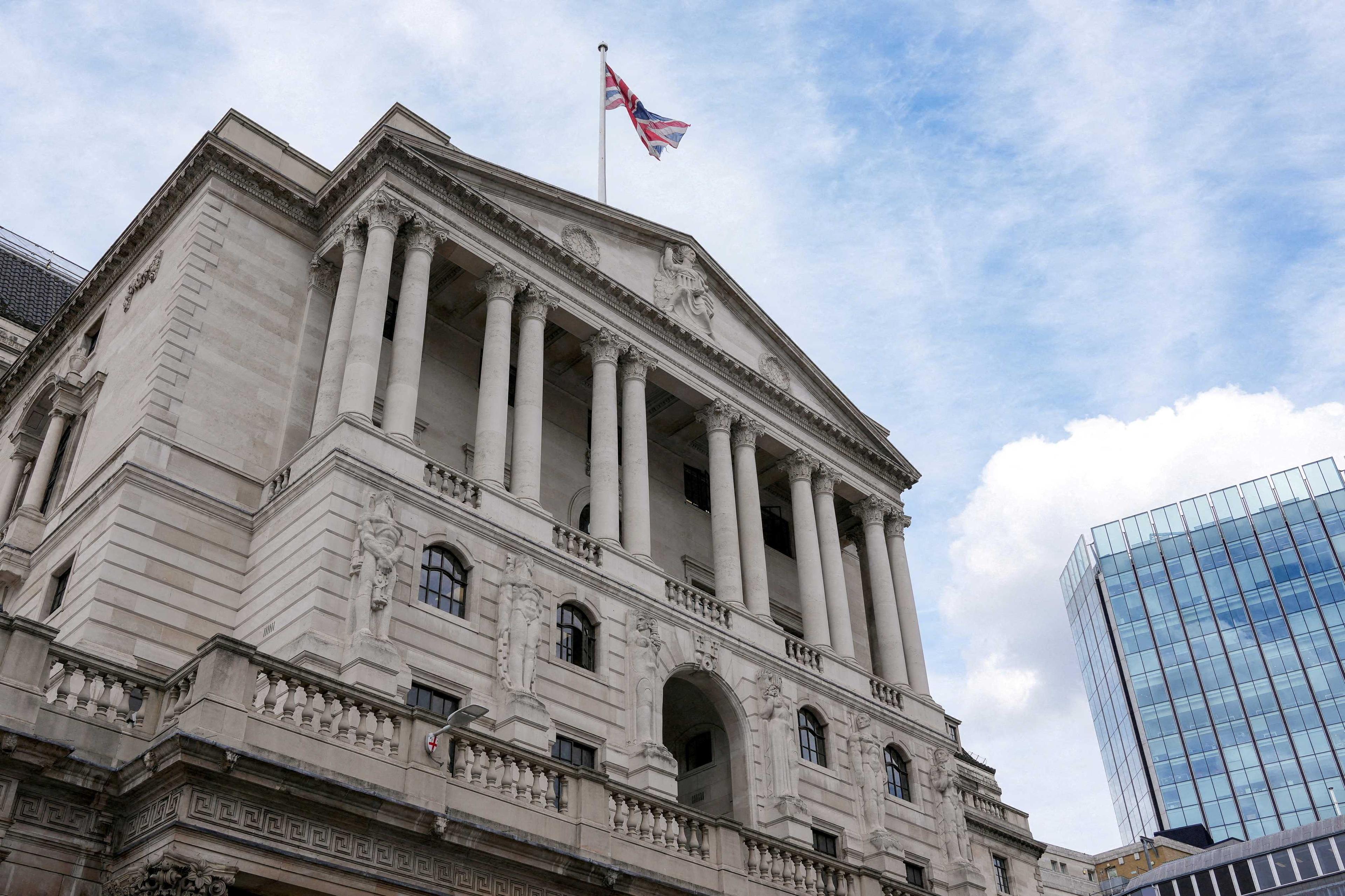 A general view of the Bank of England building, in London, Britain, Aug 4. Photo: Reuters