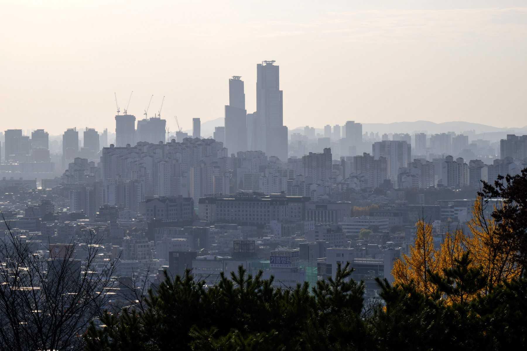 This photo taken on Nov 19, shows a general view of buildings in Seoul. Photo: AFP