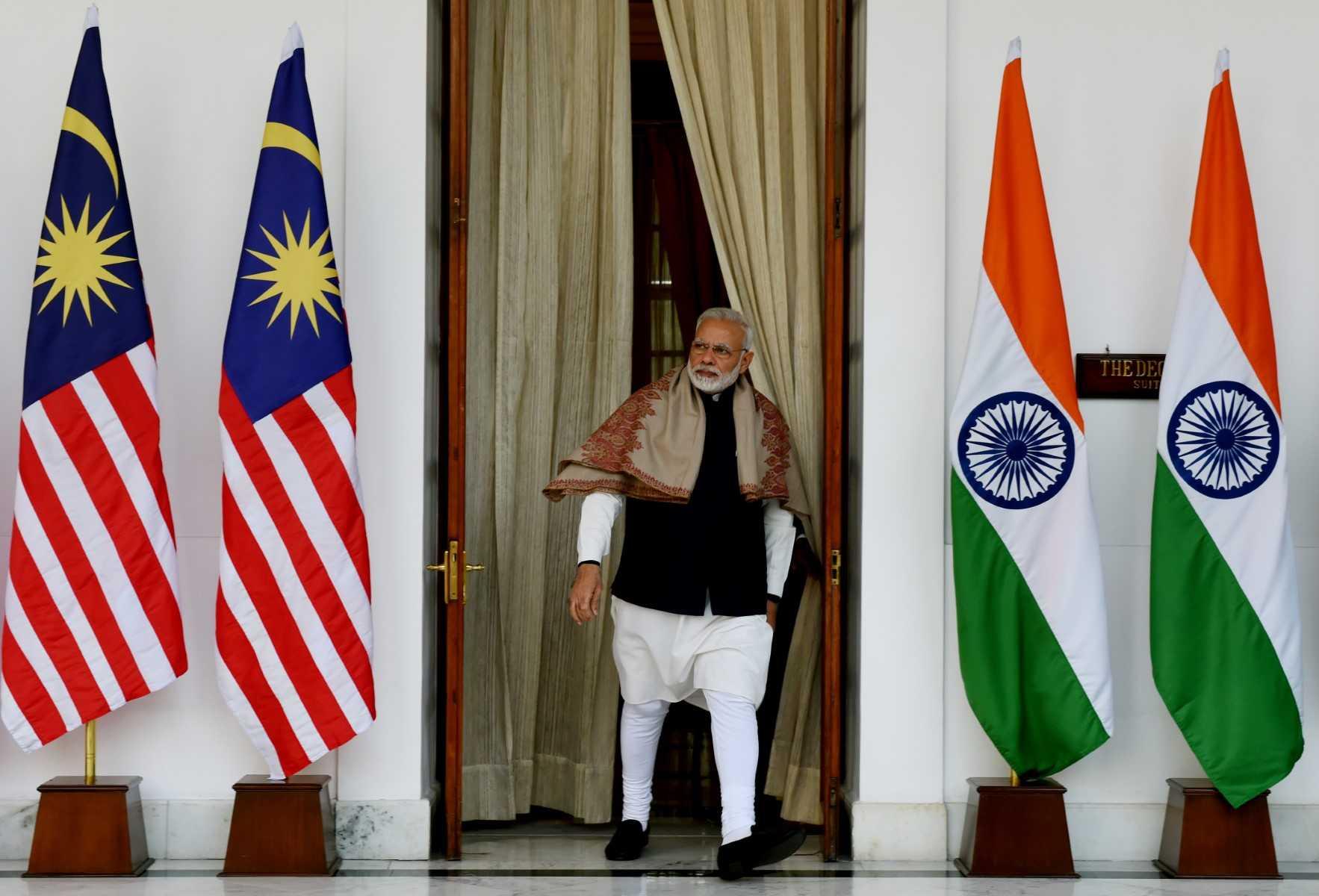 Perdana Menteri Narendra Modi ketika lawatan rasmi ke Malaysia pada 2018. Gambar: AFP
