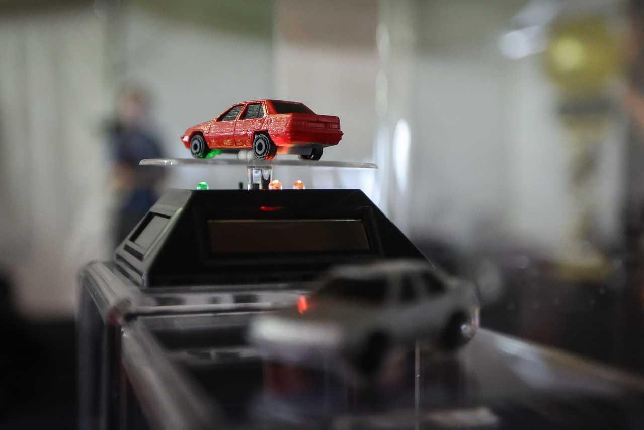 A Hot Wheels replica of the Proton Saga is displayed at Mattel’s 40th anniversary celebration in Malaysia at Bukit Mertajam today. Photo: Bernama