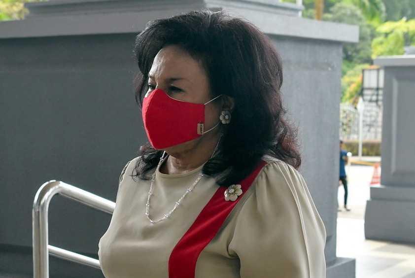 Rosmah Mansor, the wife of former prime minister Najib Razak, arrives at the Kuala Lumpur court complex today. Photo: Bernama