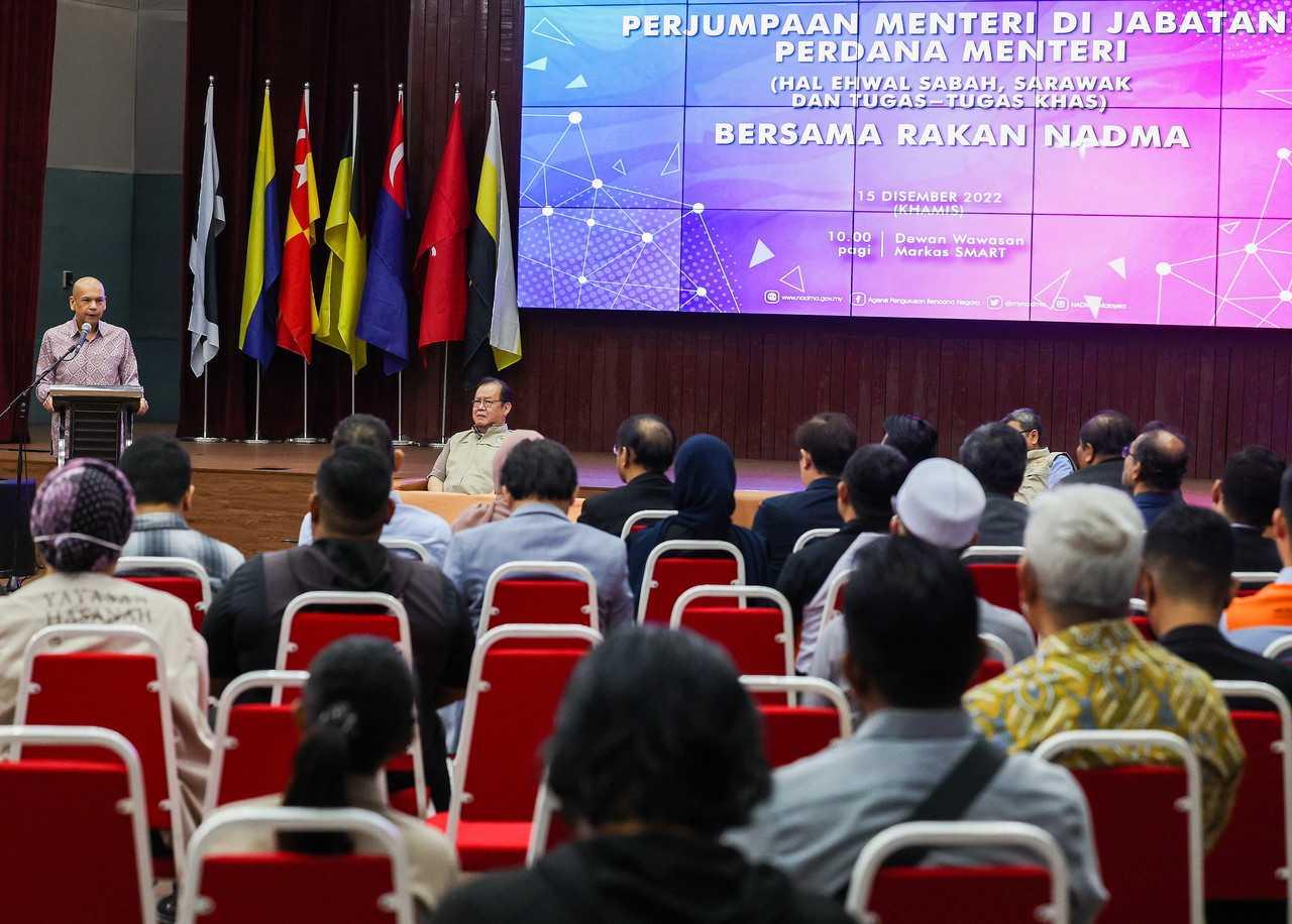 Minister in the Prime Minister’s Department (Sabah, Sarawak Affairs and Special Functions) Armizan Mohd Ali speaks at an event in Kuala Lumpur yesterday. Photo: Bernama