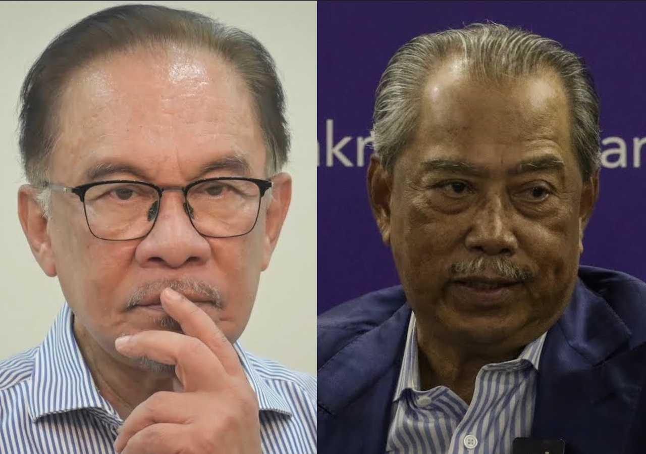 Prime Minister Anwar Ibrahim and Perikatan Nasional chairman Muhyiddin Yassin.