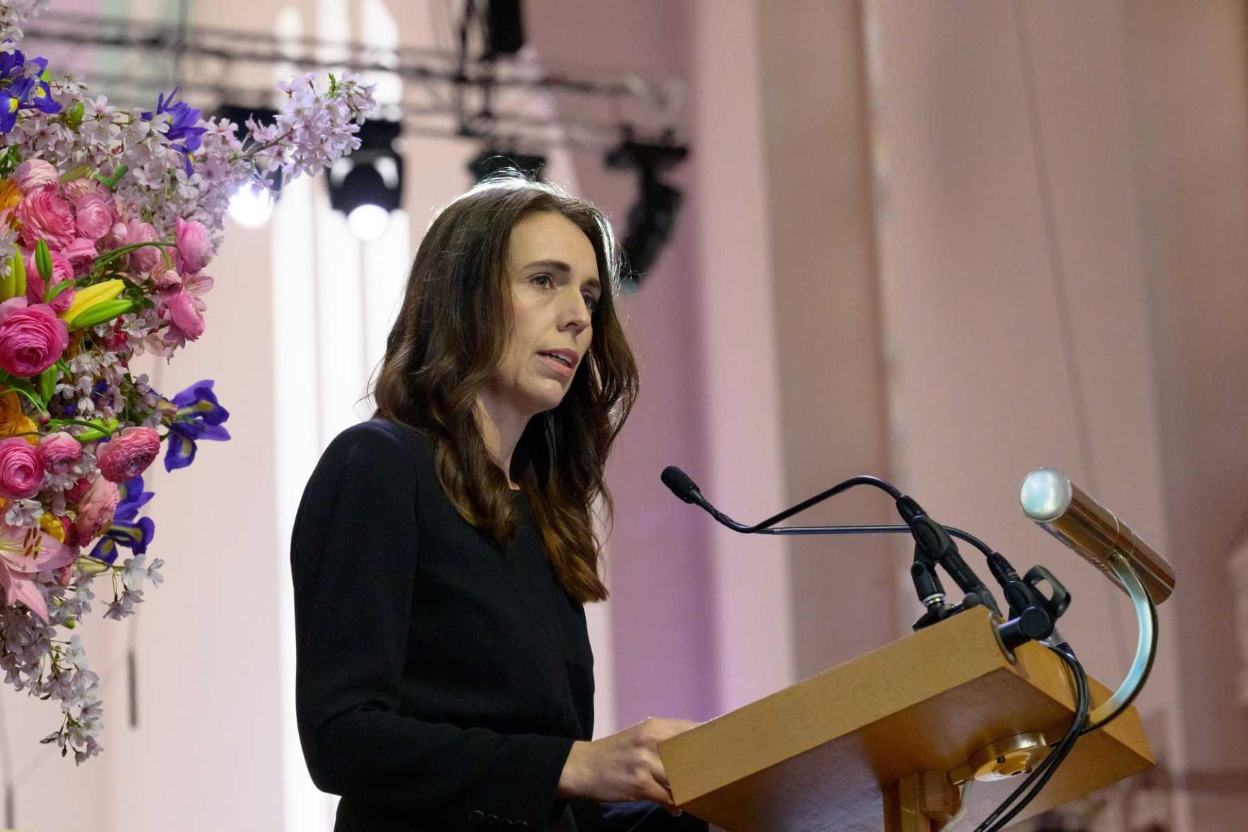 New Zealand's Prime Minister Jacinda Ardern at St Paul’s Cathedral in Wellington on Sept 26. Photo: AFP 