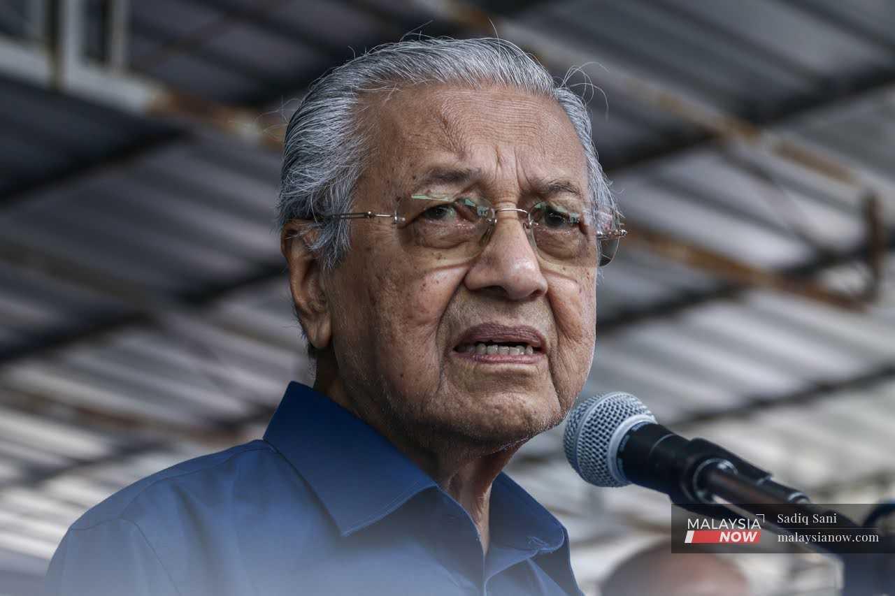 Former prime minister Dr Mahathir Mohamad.