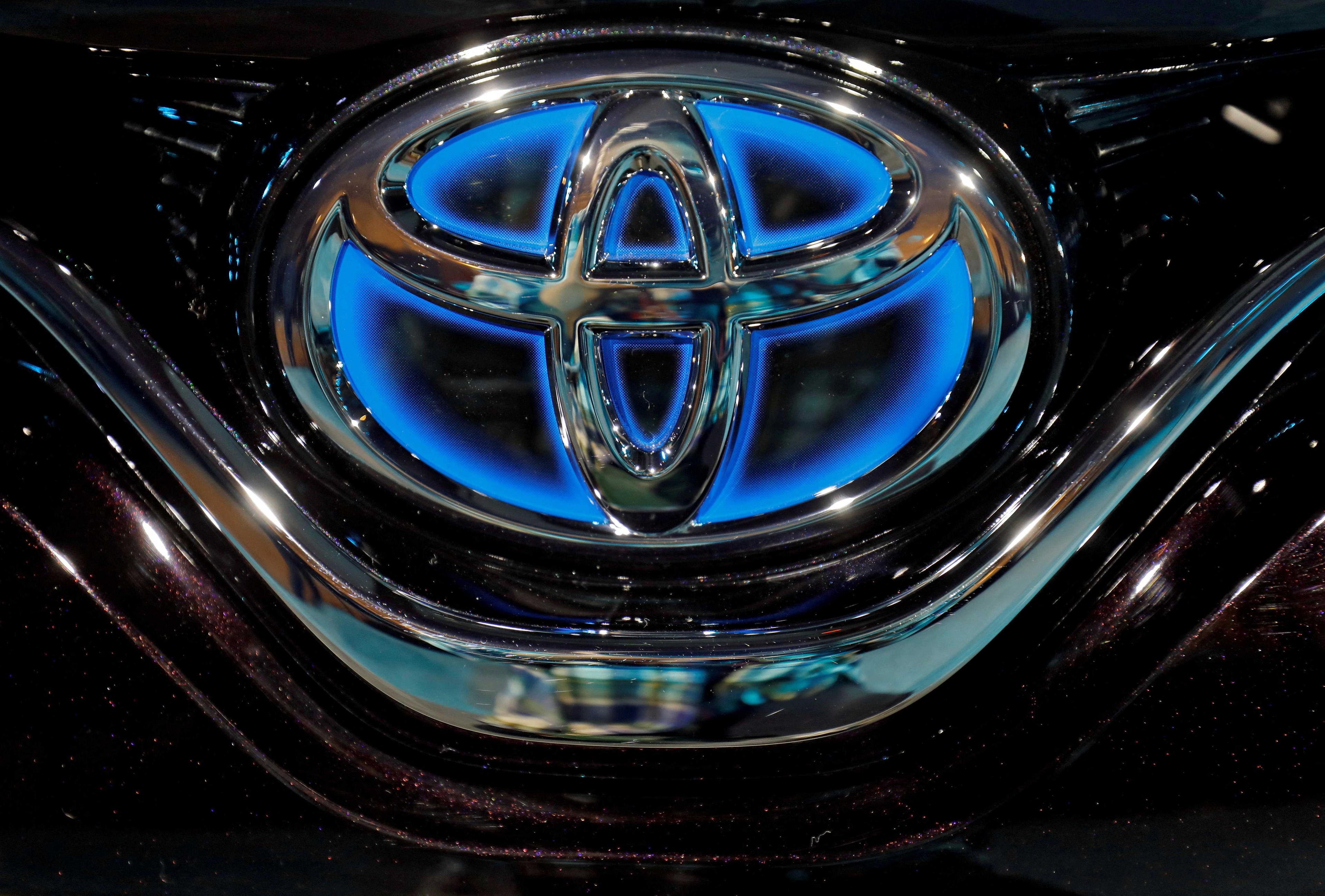 The Toyota logo is seen on the bonnet  in New Delhi, India, Jan 18, 2019. Photo: Reuters