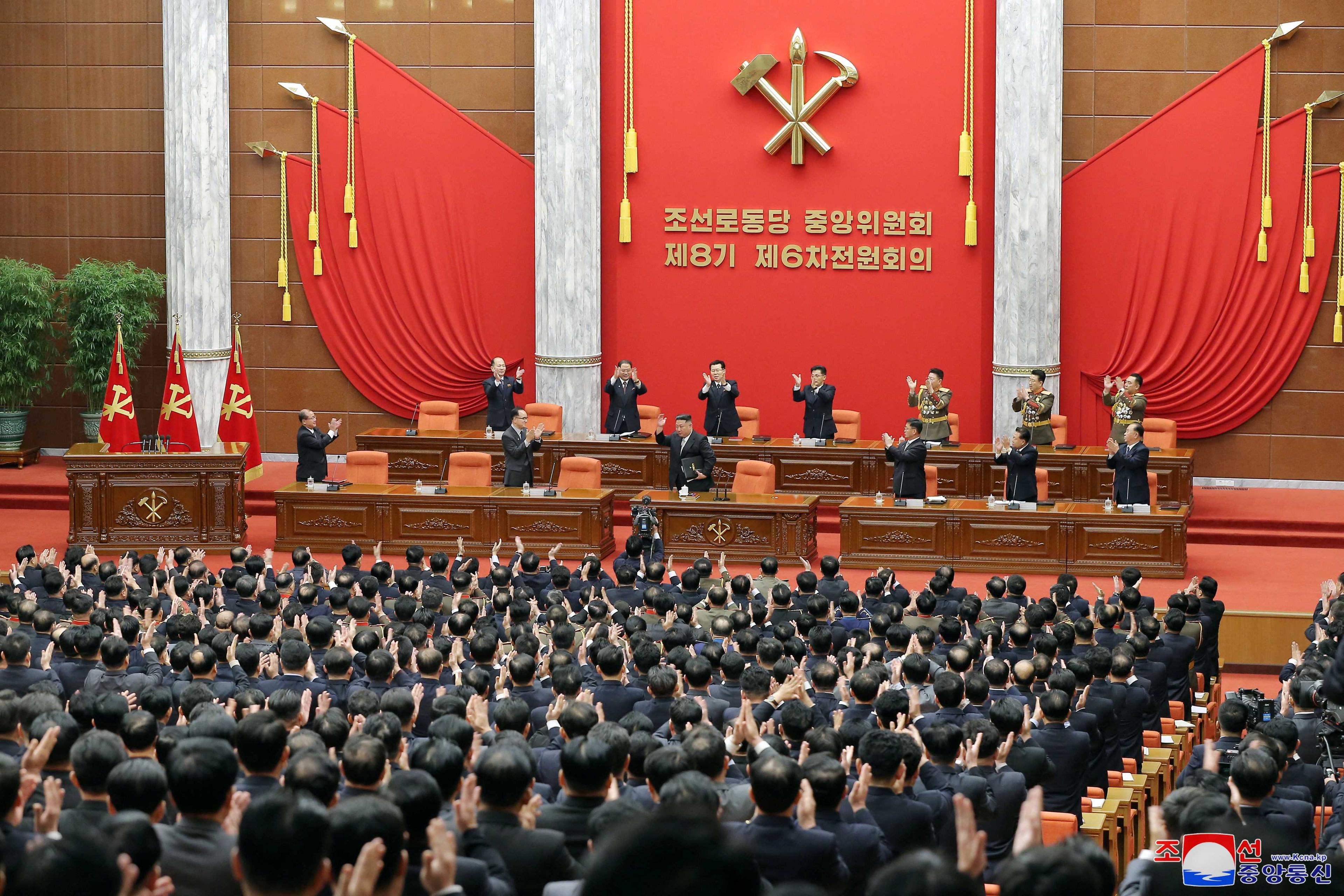 North Korean leader Kim Jong Un attends a session in Pyongyang, North Korea, in this photo released on Jan 1, by North Korea's Korean Central News Agency (KCNA). Photo: Reuters