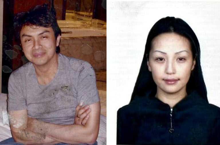 An undated passport photograph of Mongolian woman Altantuya Shaariibuu (right) beside an undated picture of political analyst Abdul Razak Baginda (left). Photo: AFP