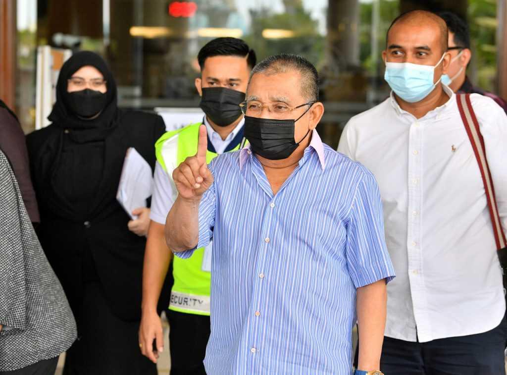 Former Felda chairman Isa Samad at the court complex in Kuala Lumpur in this file picture. Photo: Bernama