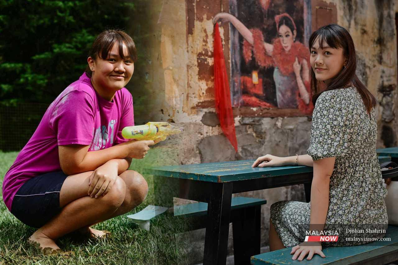 Gambar menunjukkan wajah Regine Wong pada usia 16 tahun (kiri), ketika itu beratnya ialah kira-kira 85kg, dan selepas 10 tahun berat badannya turun 25kg.