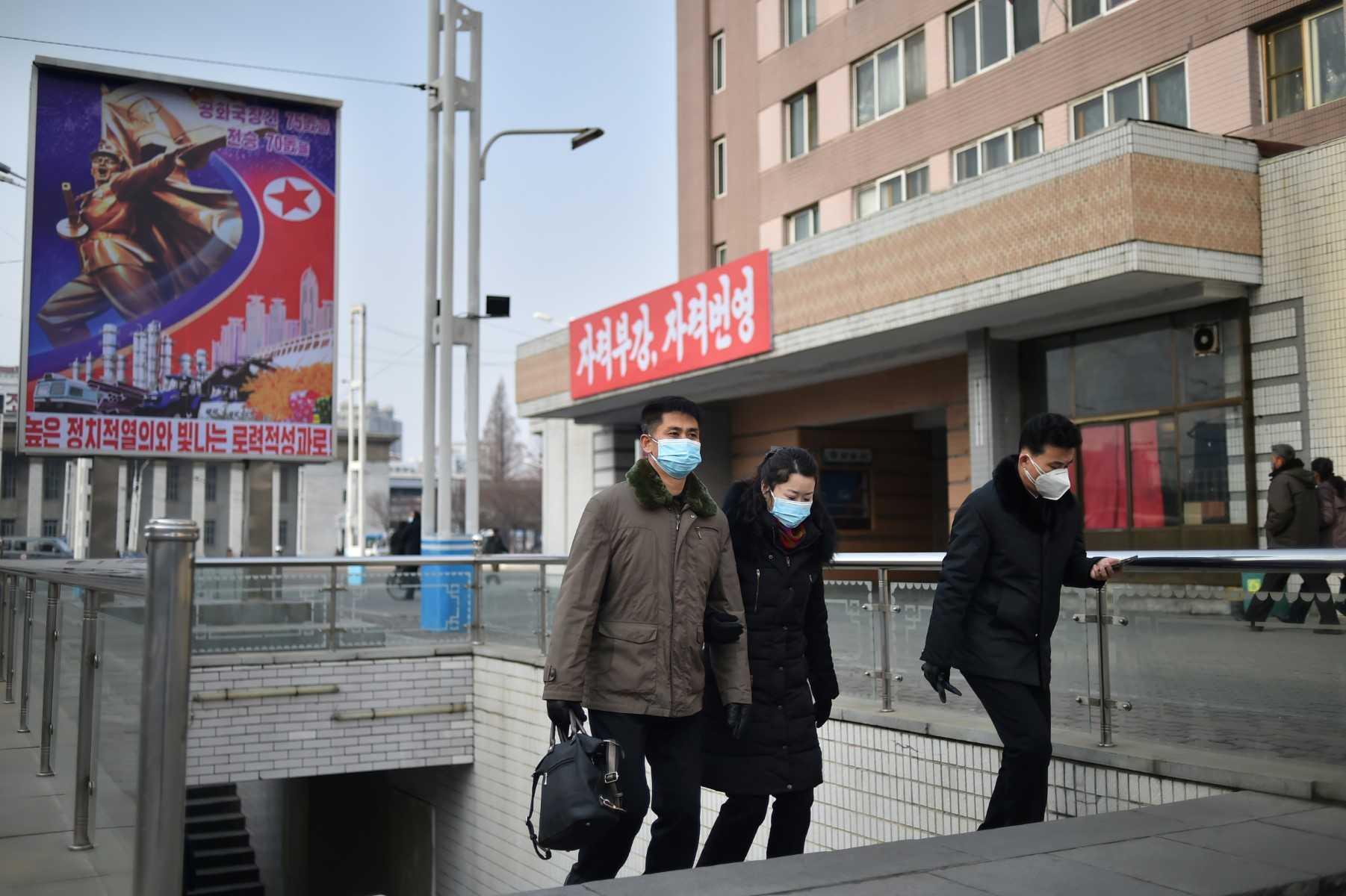 People walk on a street in Pyongyang on Jan 22. Photo: AFP