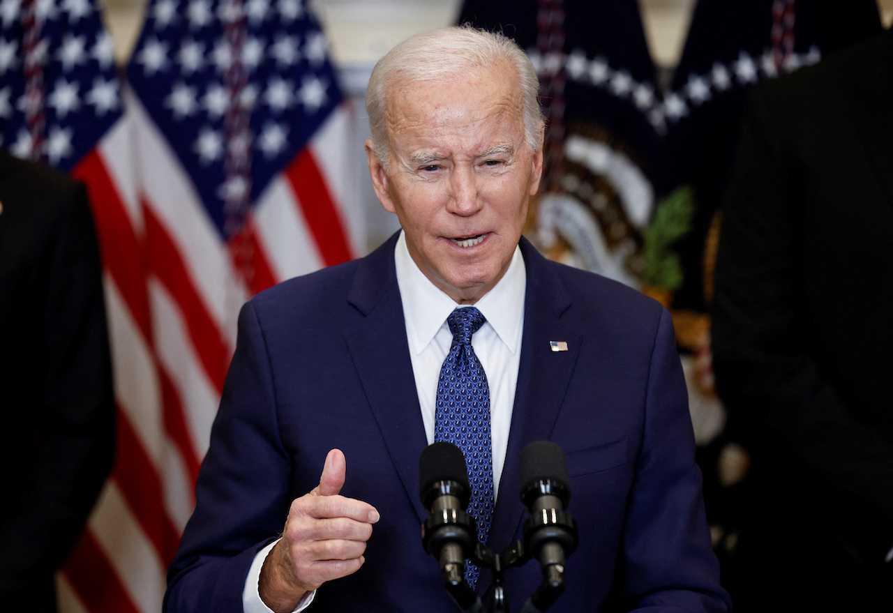 US President Joe Biden delivers remarks on 'continued support for Ukraine', at the White House in Washington, Jan 25. Photo: Reuters