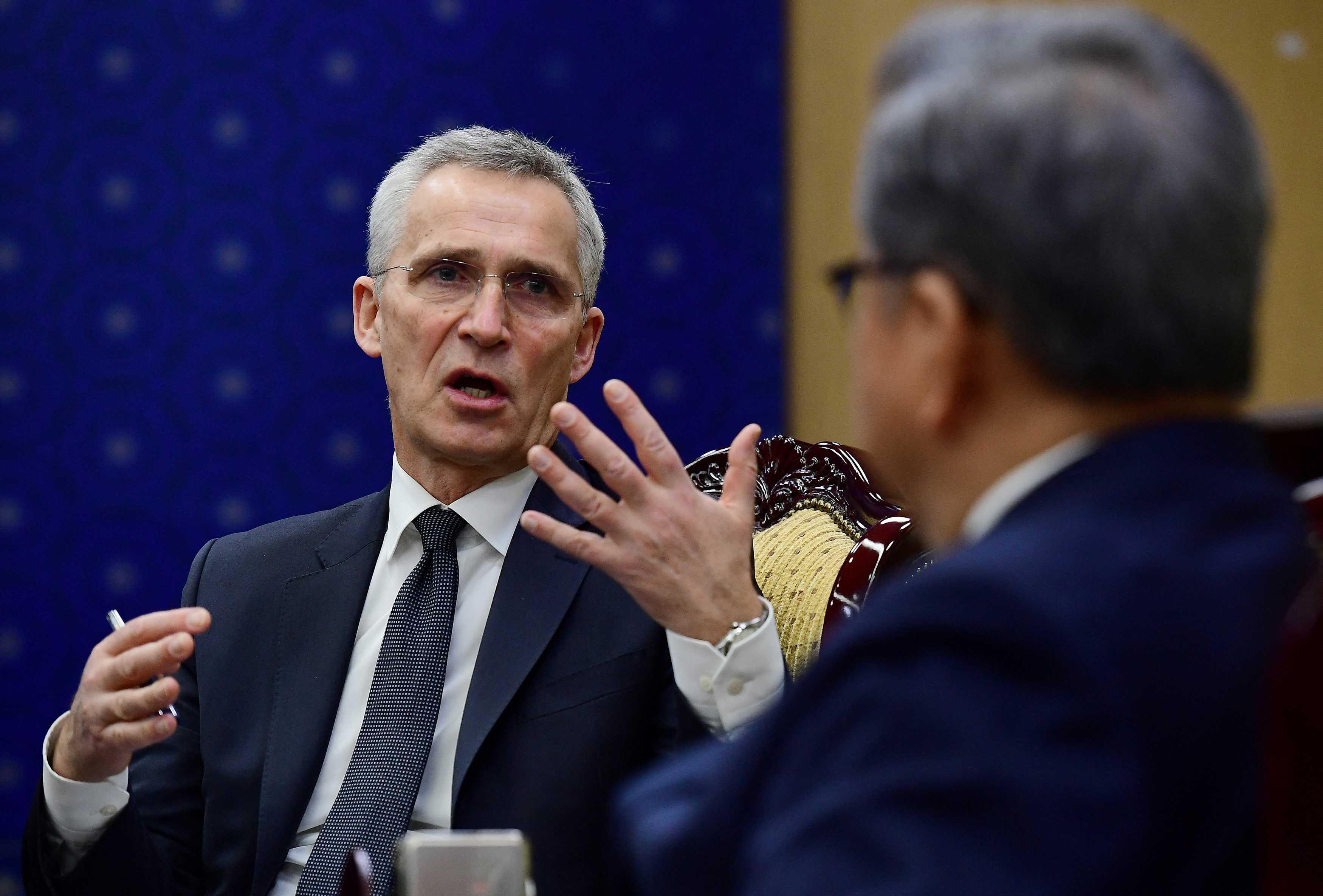 Nato Secretary General Jens Stoltenberg talks with South Korean Foreign Minister Park Jin during their meeting at the Foreign Ministry in Seoul, South Korea Jan 29. Photo: Reuters