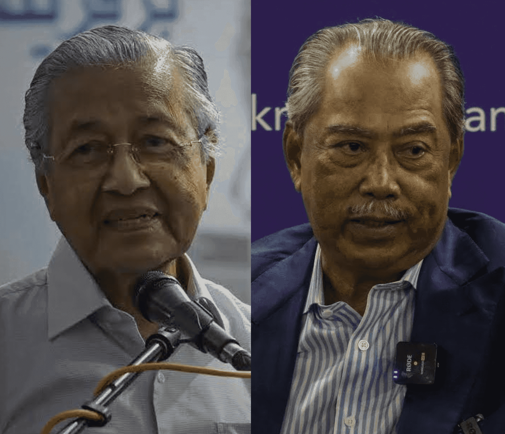 Former prime ministers Dr Mahathir Mohamad and Muhyiddin Yassin.