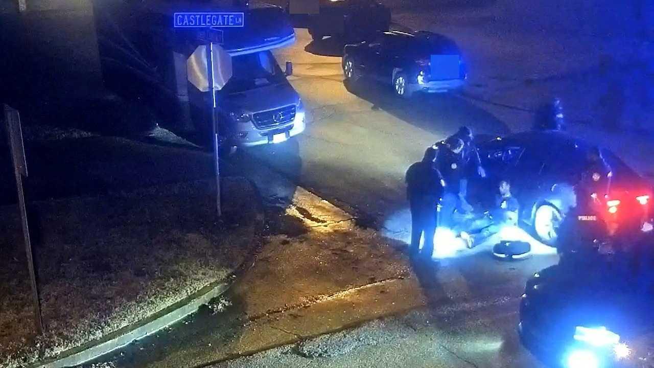 Tyre Nichols sits against a police car on Jan 7, in this still image from video released by Memphis Police Department on Jan 27. Photo: Reuters