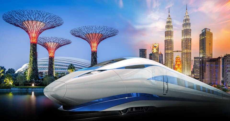 An artist's impression of the Kuala Lumpur-Singapore high-speed rail project. Photo: Facebook