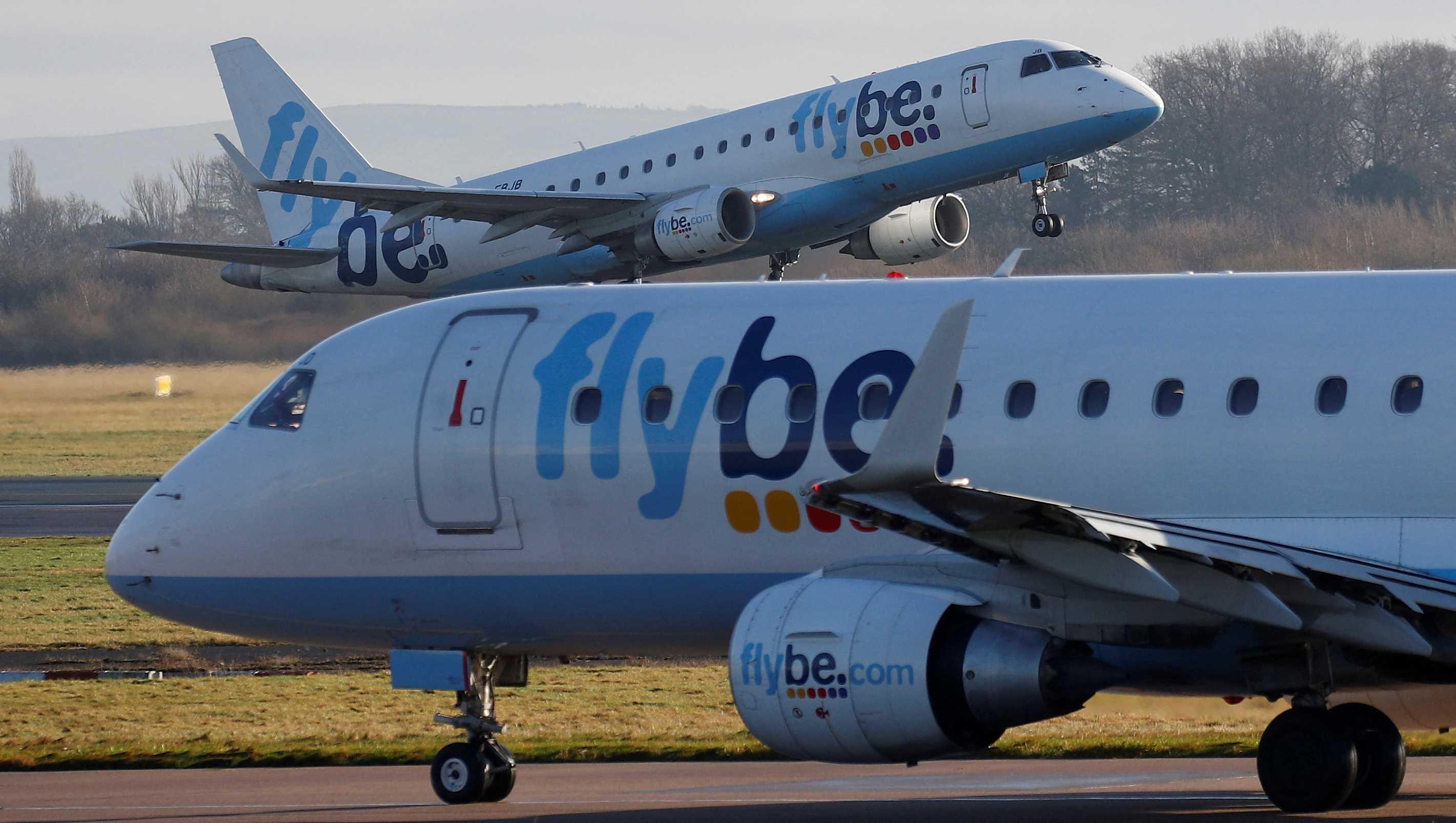 A Flybe plane takes off from Manchester Airport in Manchester, Britain Jan 20, 2020. Photo: Reuters