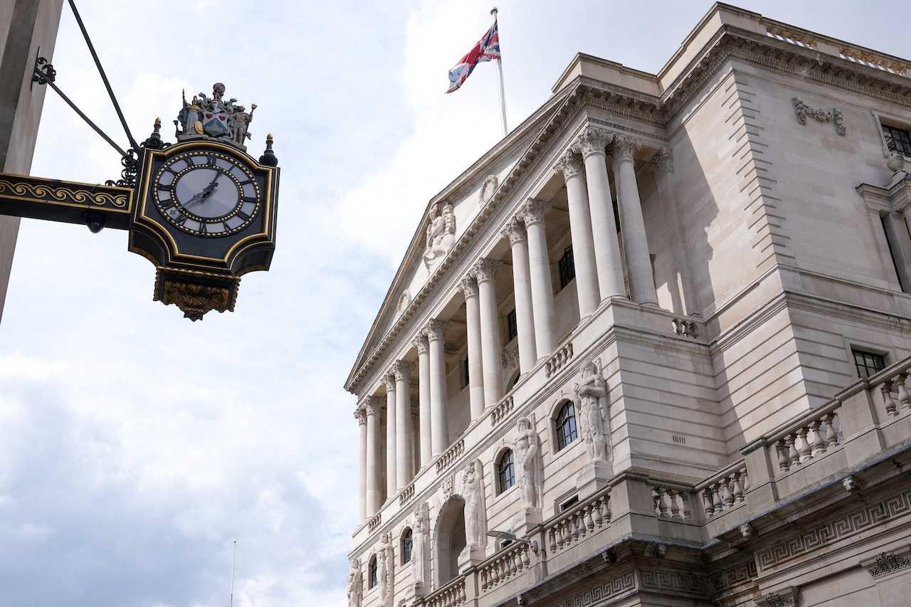 A general view of the Bank of England building in London, Britain, Aug 4, 2022. Photo: Reuters