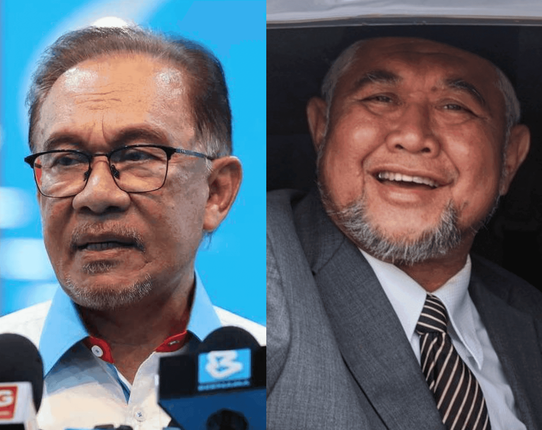 Prime Minister Anwar Ibrahim and Perak PAS commissioner Razman Zakaria.