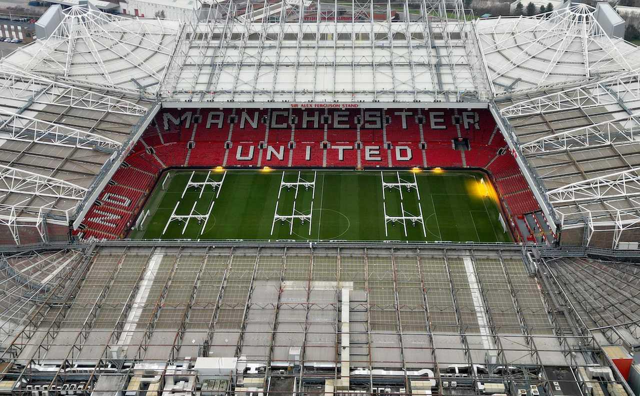 A general view of Manchester United's Old Trafford Stadium, Feb 15. Photo: Reuters