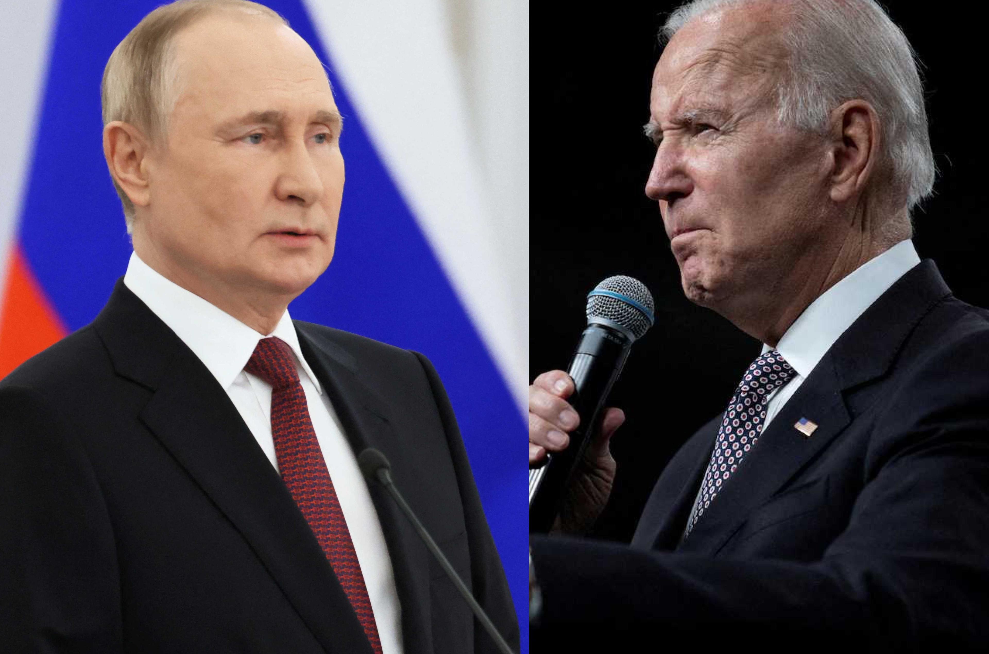 Presiden Rusia Vladimir Putin (kiri) dan Presiden Amerika Syarikat Joe Biden.